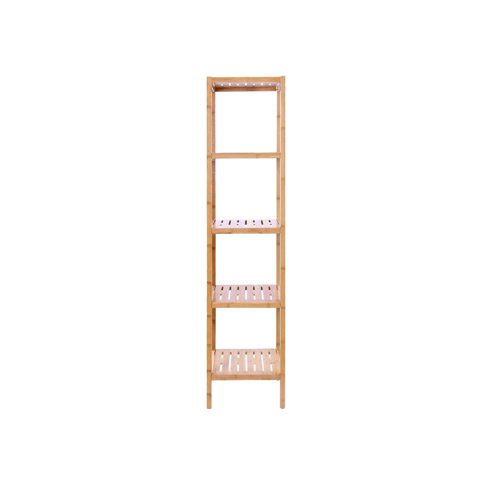Badezimmerregal - Bambus - 5 Stockwerke - 33 x 33 x 146 cm - schmal