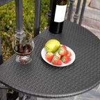 Balkon Hangtisch - Polyrotaner - Schwarz