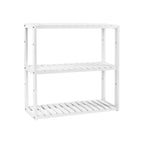 Badezimmerregal - Plant Rack - Bambus - 3 verstellbare Regale - Weiß
