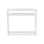 Badezimmerregal - Plant Rack - Bambus - 3 verstellbare Regale - Weiß