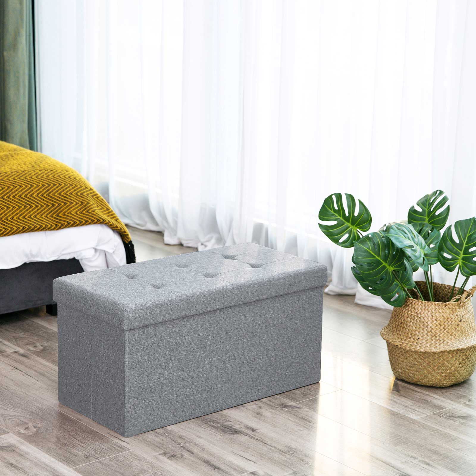 Sofa - 80 l - faltbar - 300 kg - 76 x 38 x 38 cm - hellgrau