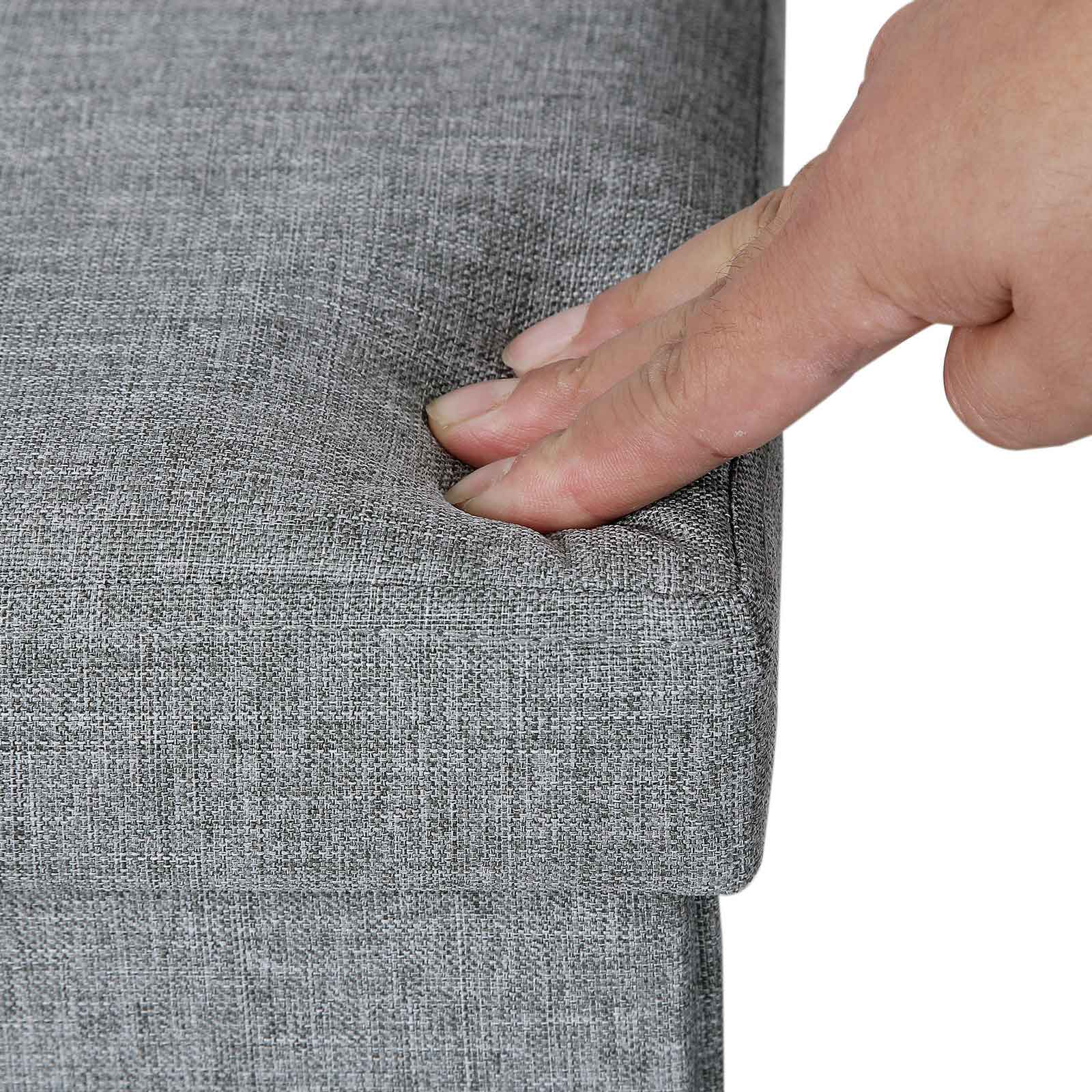 Sofa - 80 l - faltbar - 300 kg - 76 x 38 x 38 cm - hellgrau