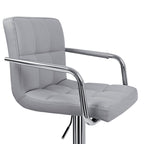 Barhocker - 2 - mit Armlehnen - grau