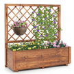 Blumlåda – med spaljé, upphöjd planteringsbädd och dräneringshål Orange – 98 x 35 x 101 cm