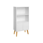Speicherschrank - Bücherregal mit Türen - Retro -Design - 60 x 30 x 120 cm