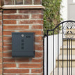 Mailbox - Wall Letterbox mit Schloss - an der Wand - Schwarz