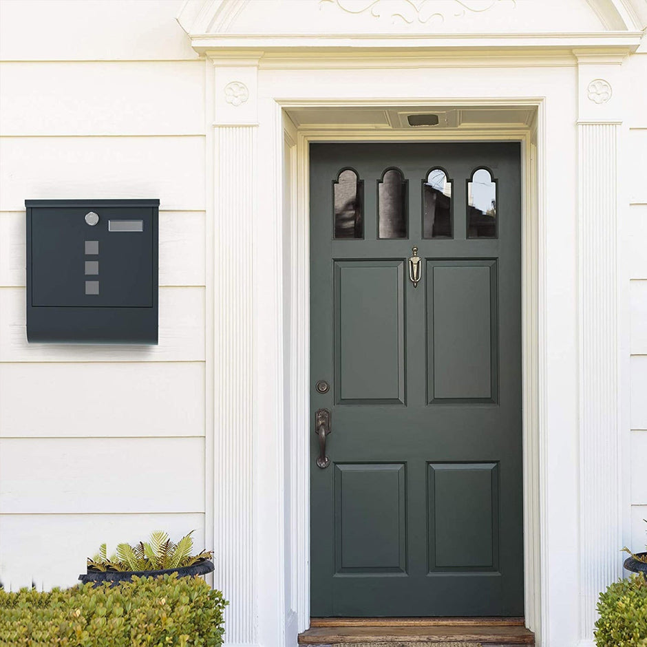 Mailbox - Wall Letterbox mit Schloss - an der Wand - Schwarz