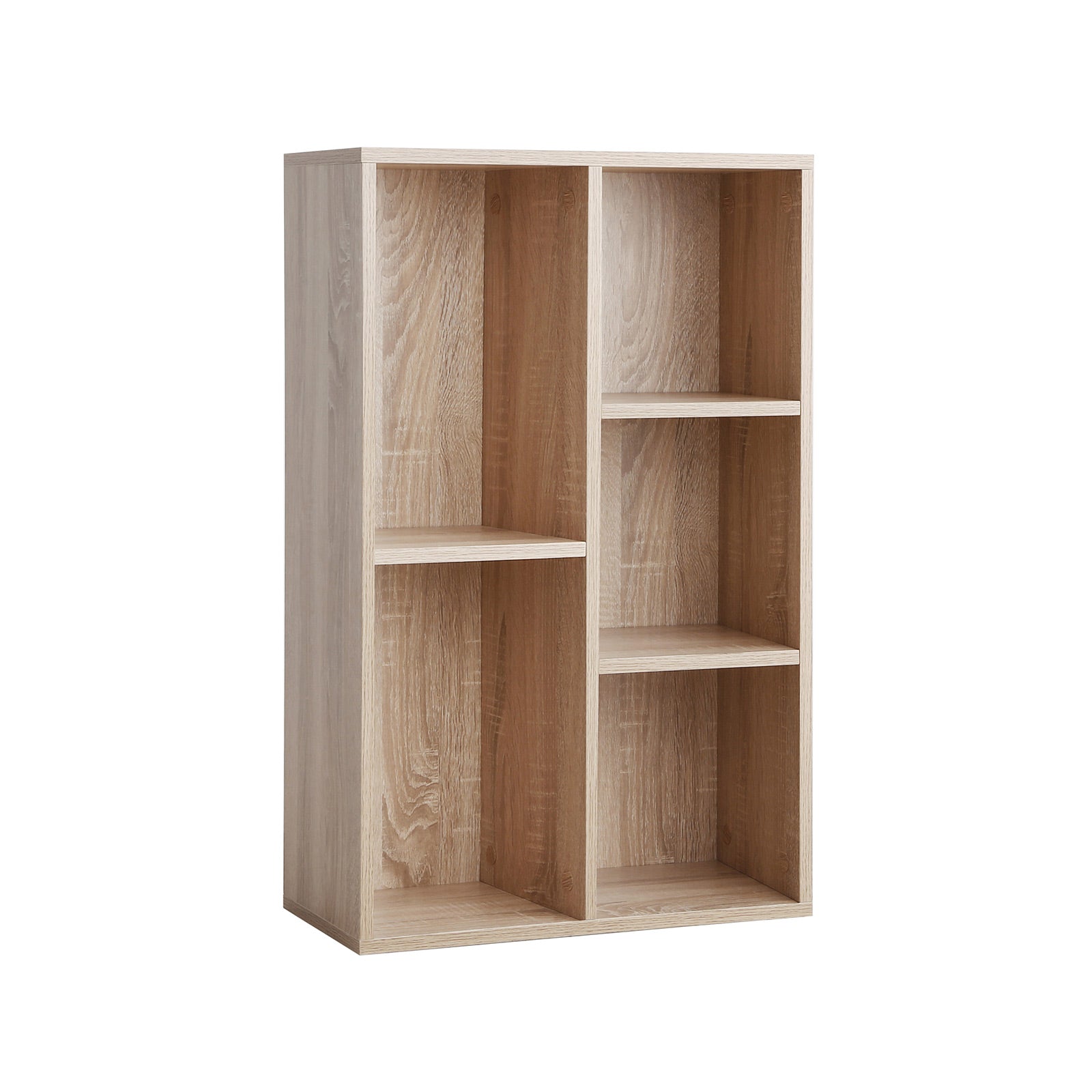 Bücherregal - 5 Fächer - Wohnzimmerschrank - Holz