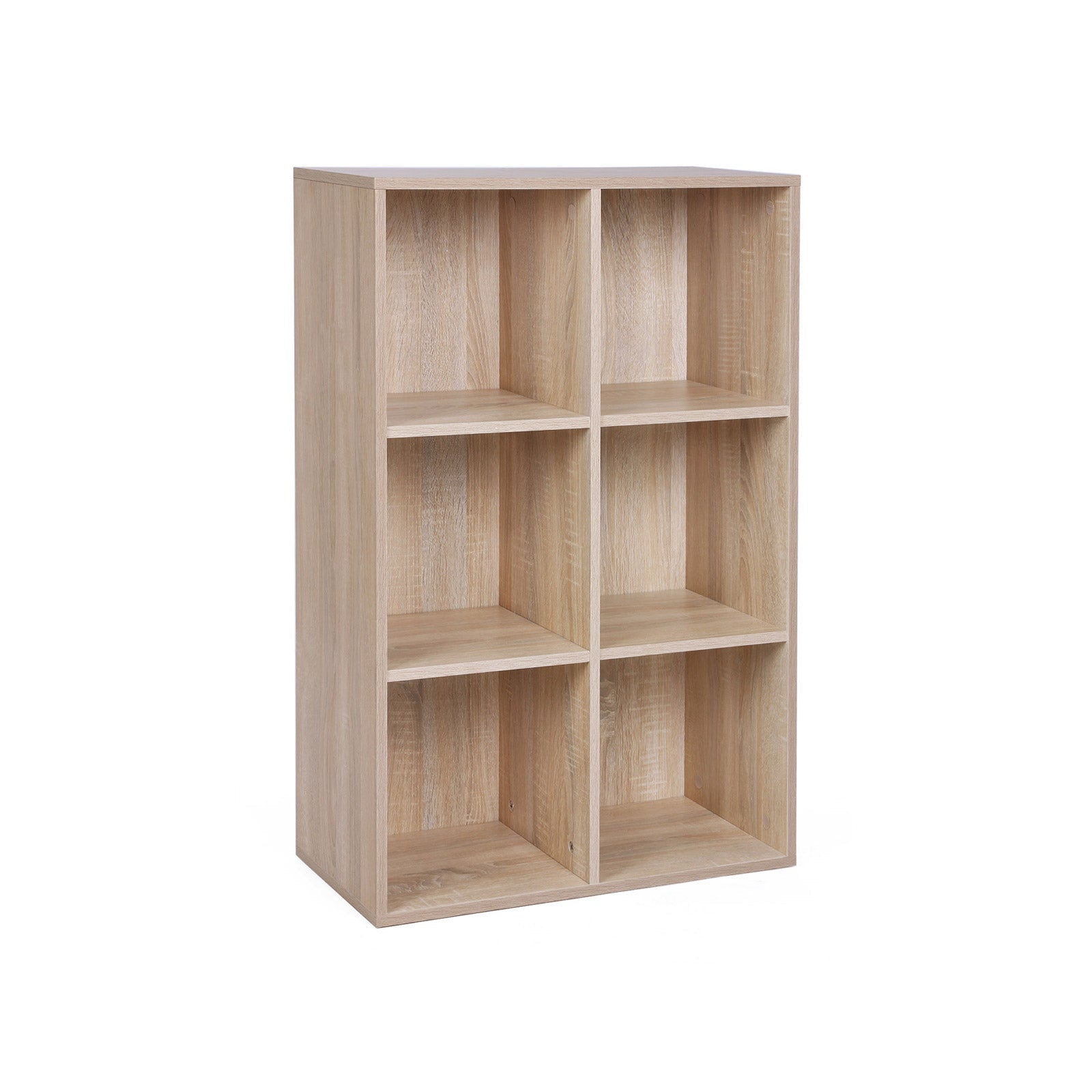 Bücherregal - 6 Fächer - Wohnzimmerschrank - Holz - Brown