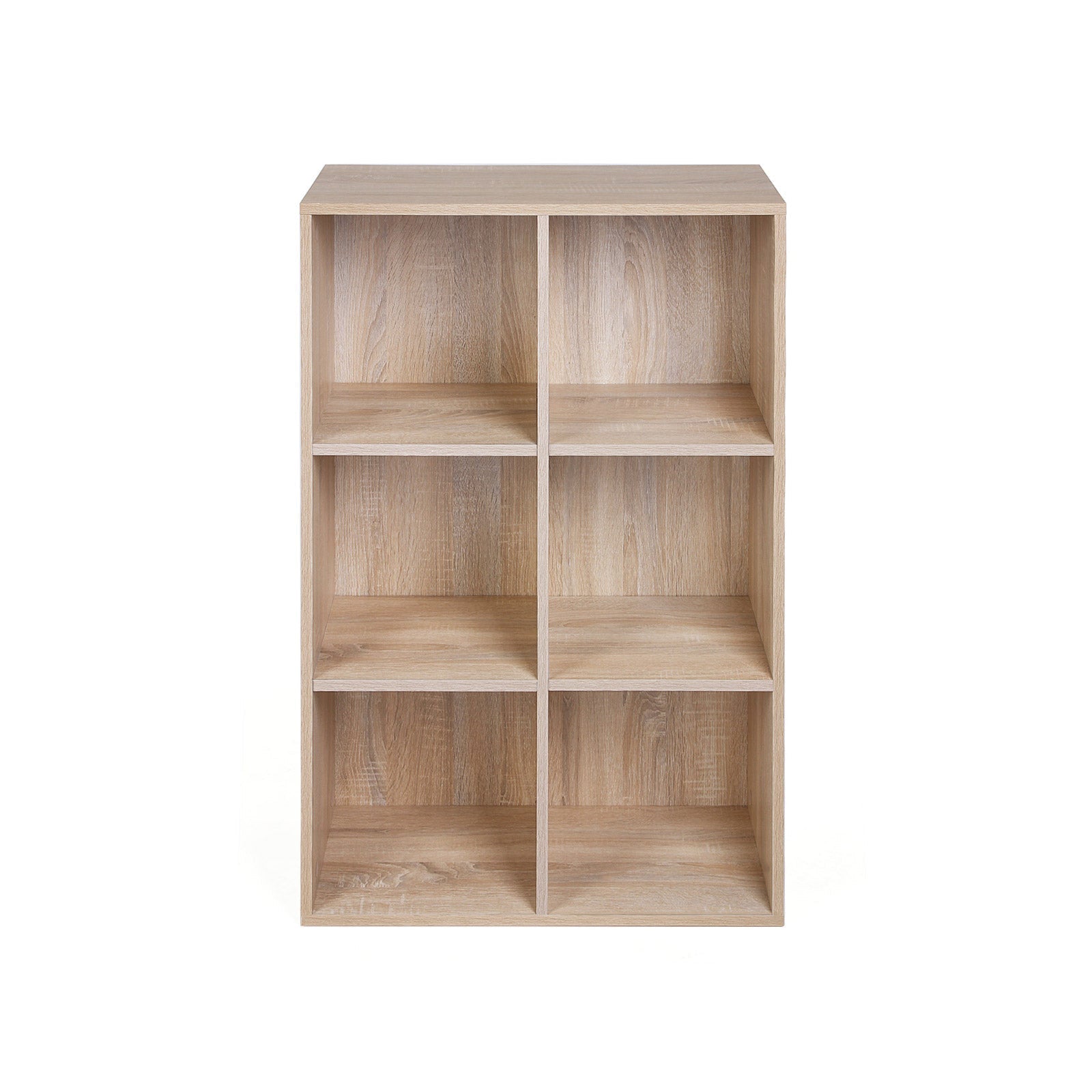 Bücherregal - 6 Fächer - Wohnzimmerschrank - Holz - Brown