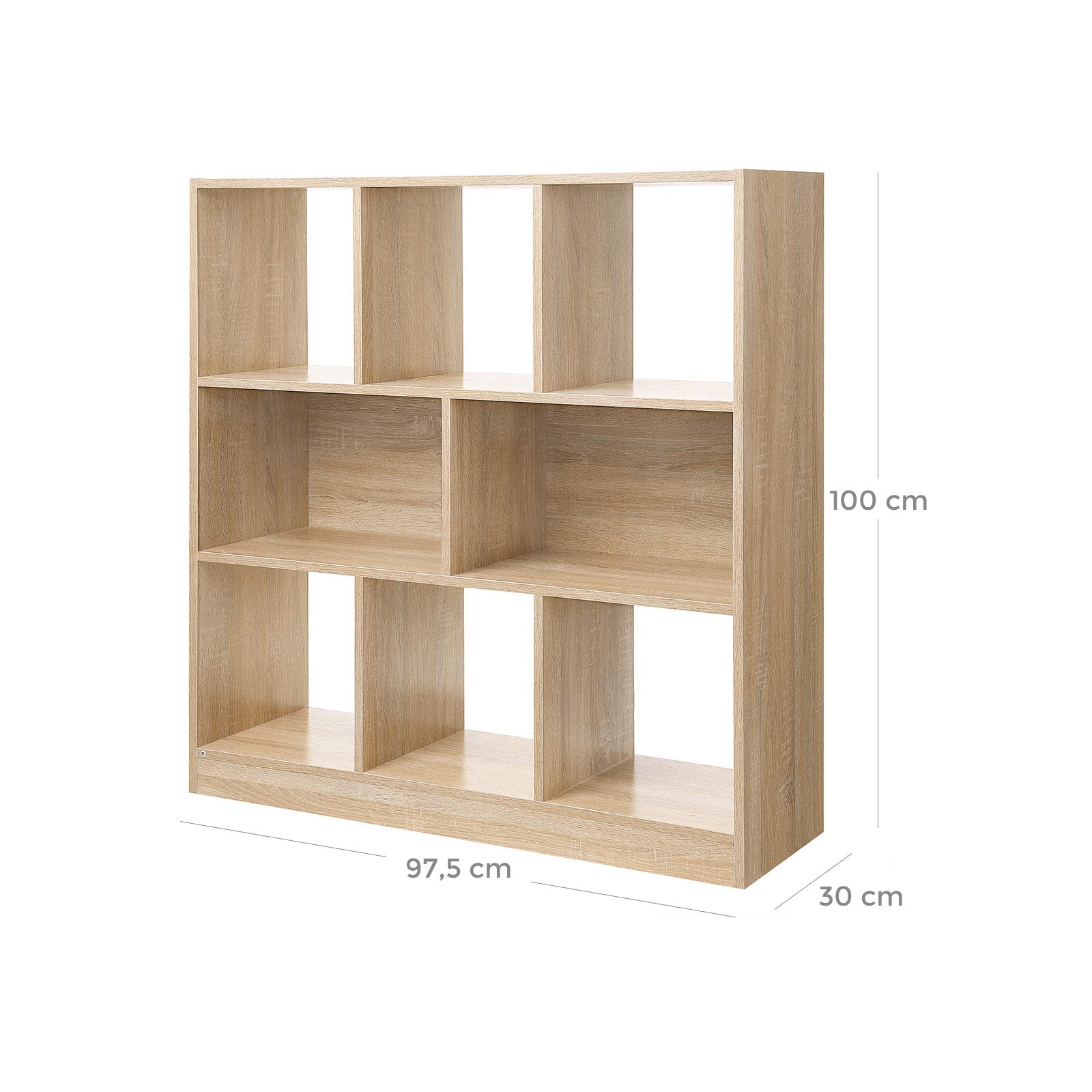 Bücherregal - Kubus Board - Wohnzimmerschrank - 97,5 x 30 x 100 cm - Holz