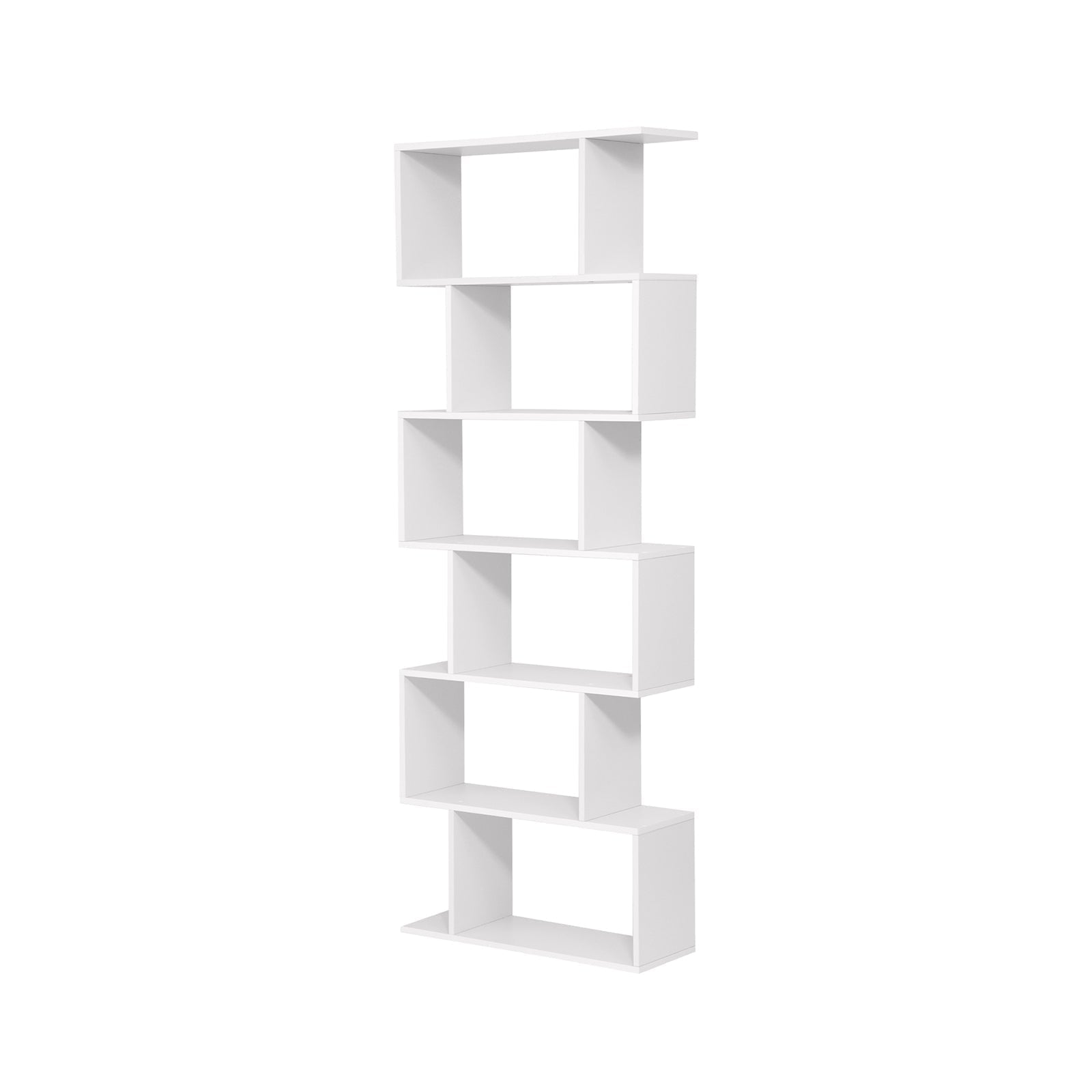Bücherregal - 6 Level - dekorativ - weiß