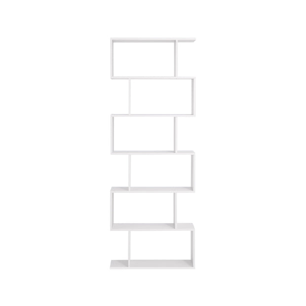 Bücherregal - 6 Level - dekorativ - weiß