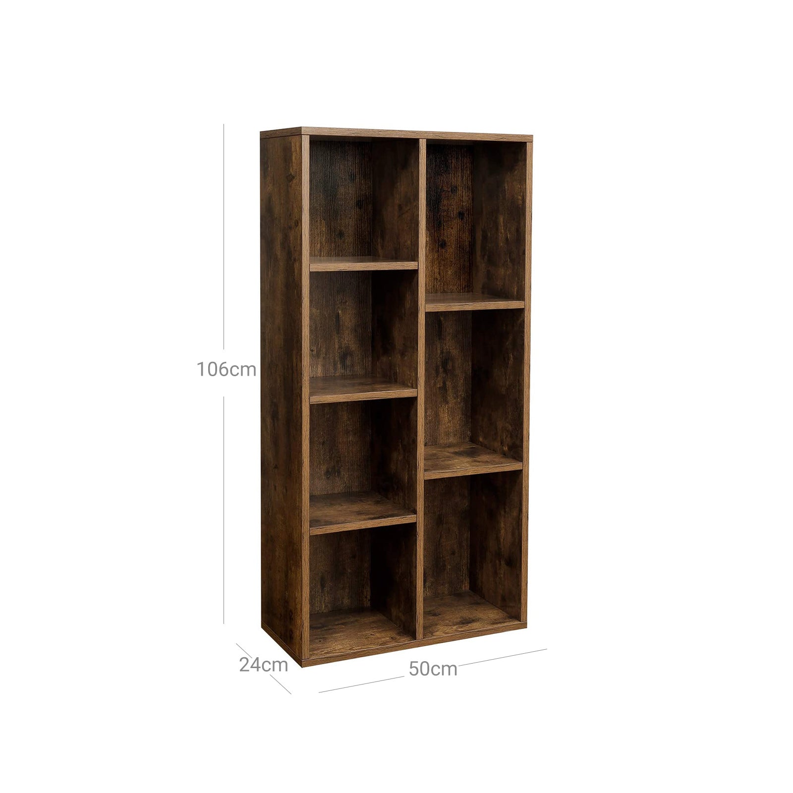 Bücherregal - stehend Plankenkast - Wohnzimmerschrank - Vintage Brown