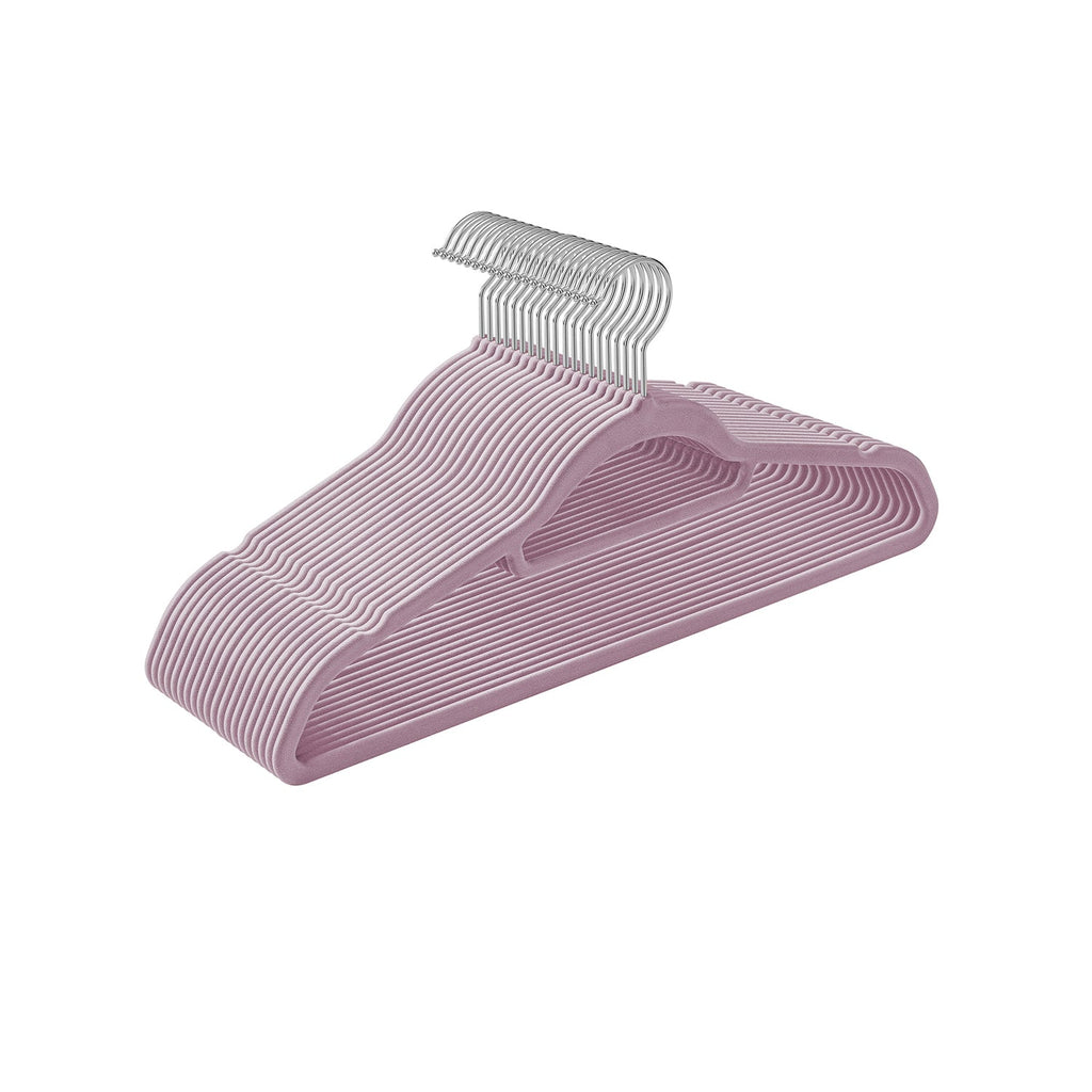 Bekleidungsbügel - Samt - Set von 20 - 0,6 cm dick - Weiß