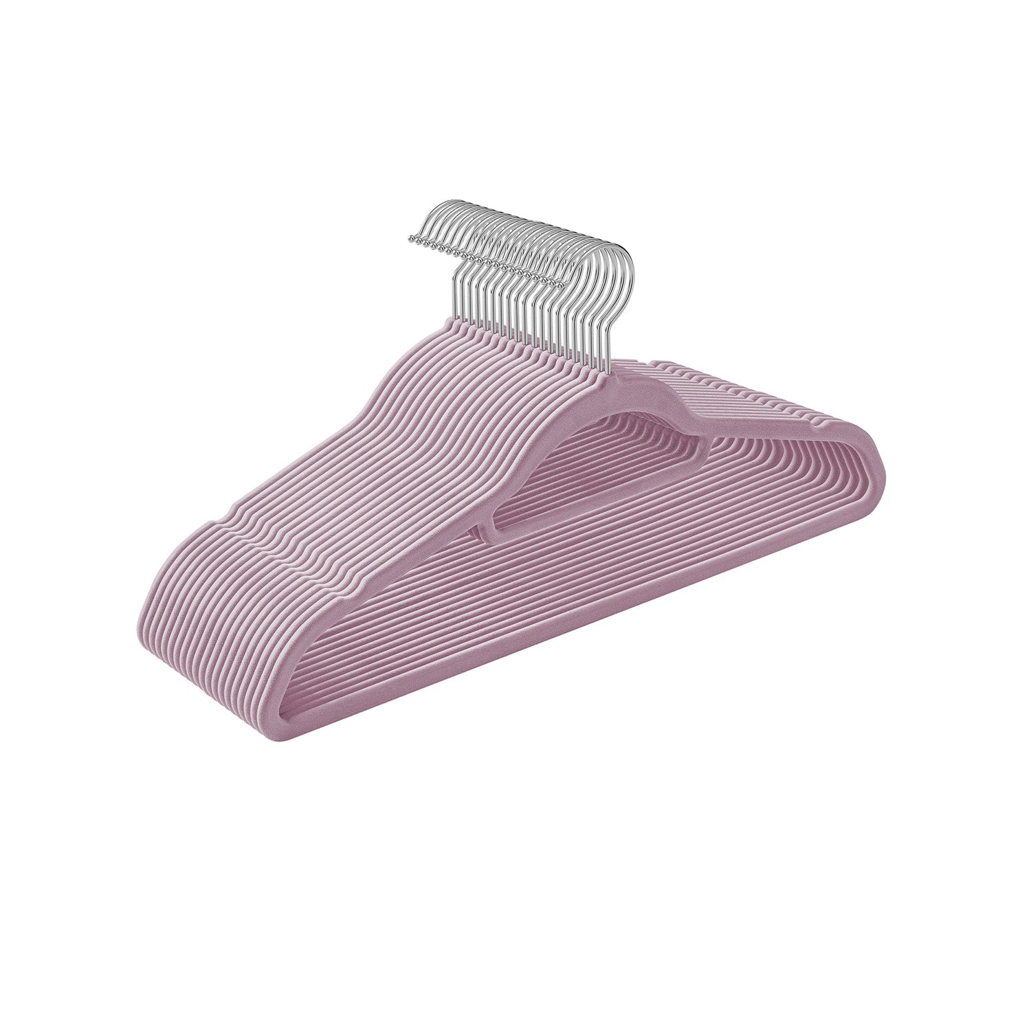 Bekleidungsbügel - Samt - Set von 20 - 0,6 cm dick - Weiß
