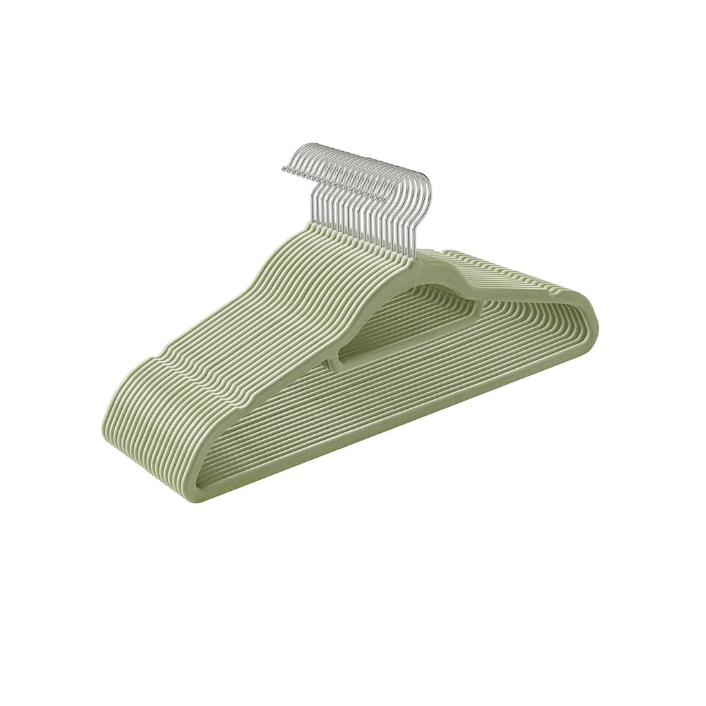Bekleidungsbügel - Samt - Set von 20 - 0,6 cm dick - Weiß