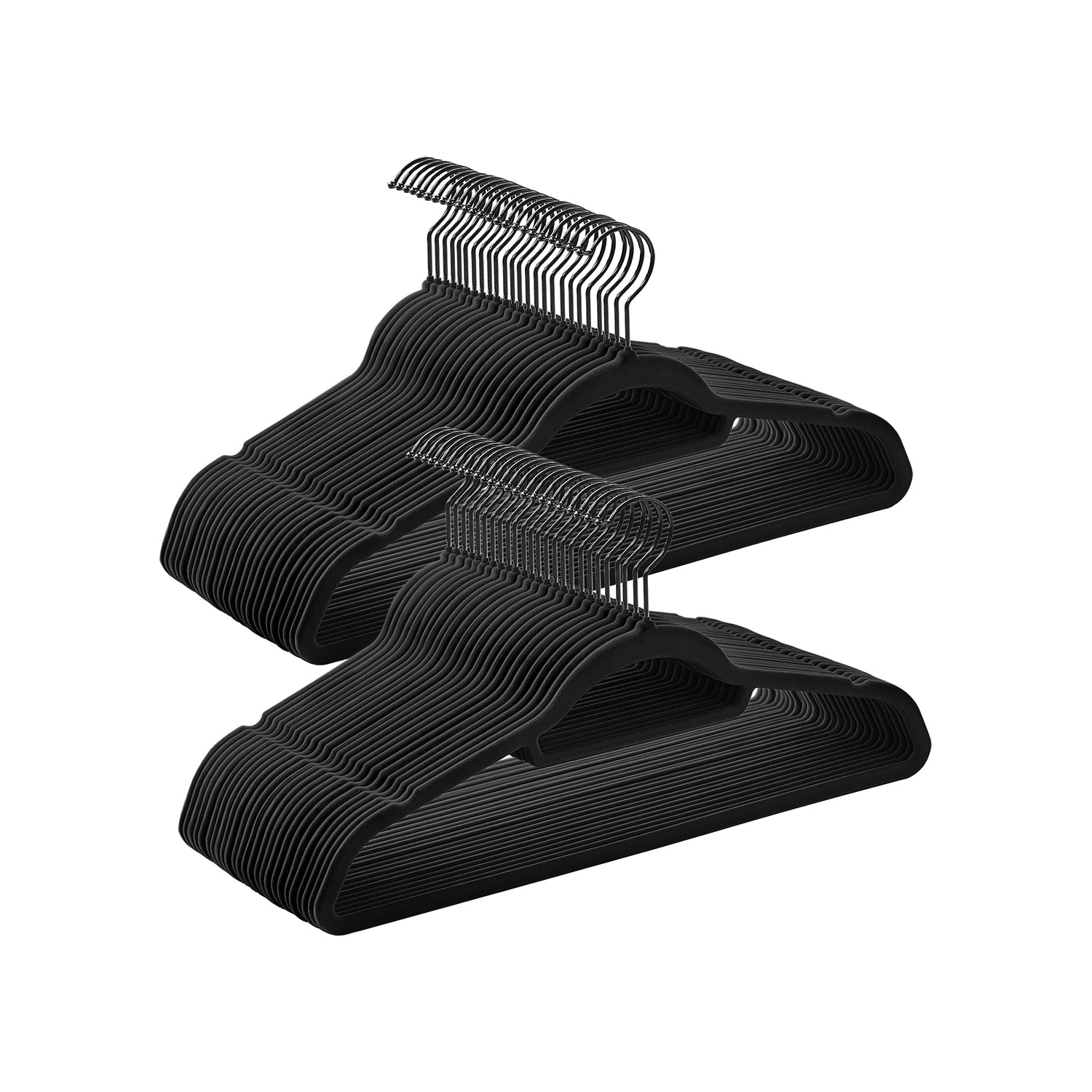 Samtkleiderbügel - Anti -Slip -Anhänger - Set von 50 - Weiß