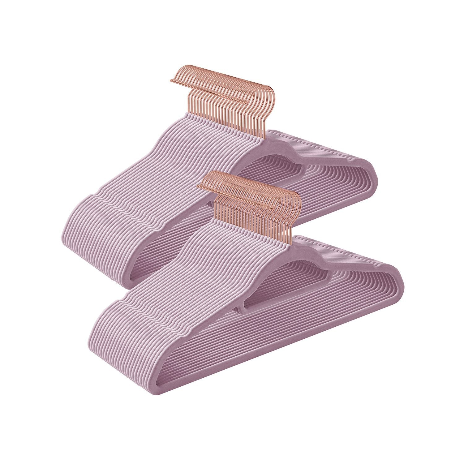 Samtkleiderbügel - Anti -Slip -Anhänger - Set von 50 - Weiß