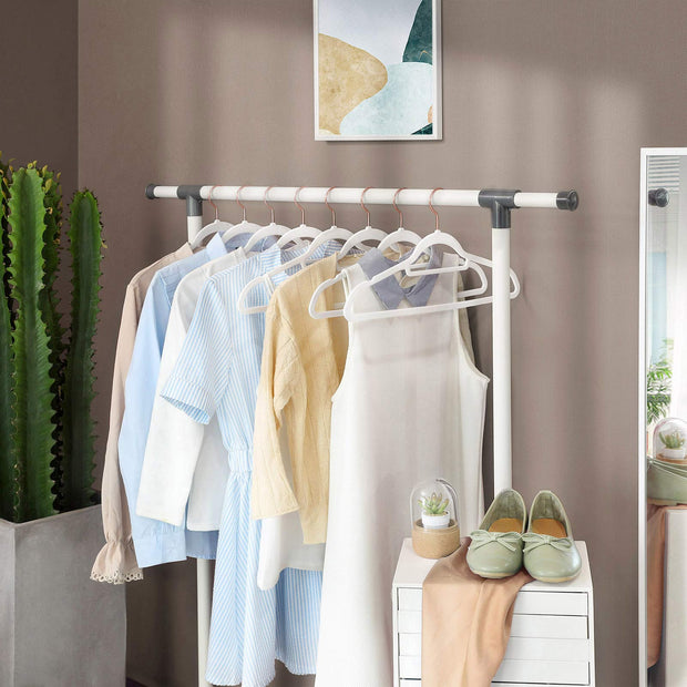 Samtkleiderbügel - Anti -Slip -Anhänger - Set von 50 - Weiß