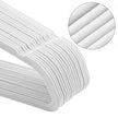 Samtkleiderbügel - Anti -Slip -Anhänger - Set von 50 - Weiß