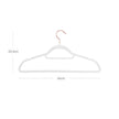 Samtkleiderbügel - Anti -Slip -Anhänger - Set von 50 - Weiß