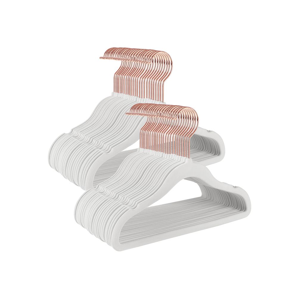 Kinderbekleidungsbügel - Velvet - Anti -Slip - Rosé Gold - 50 Set von 50