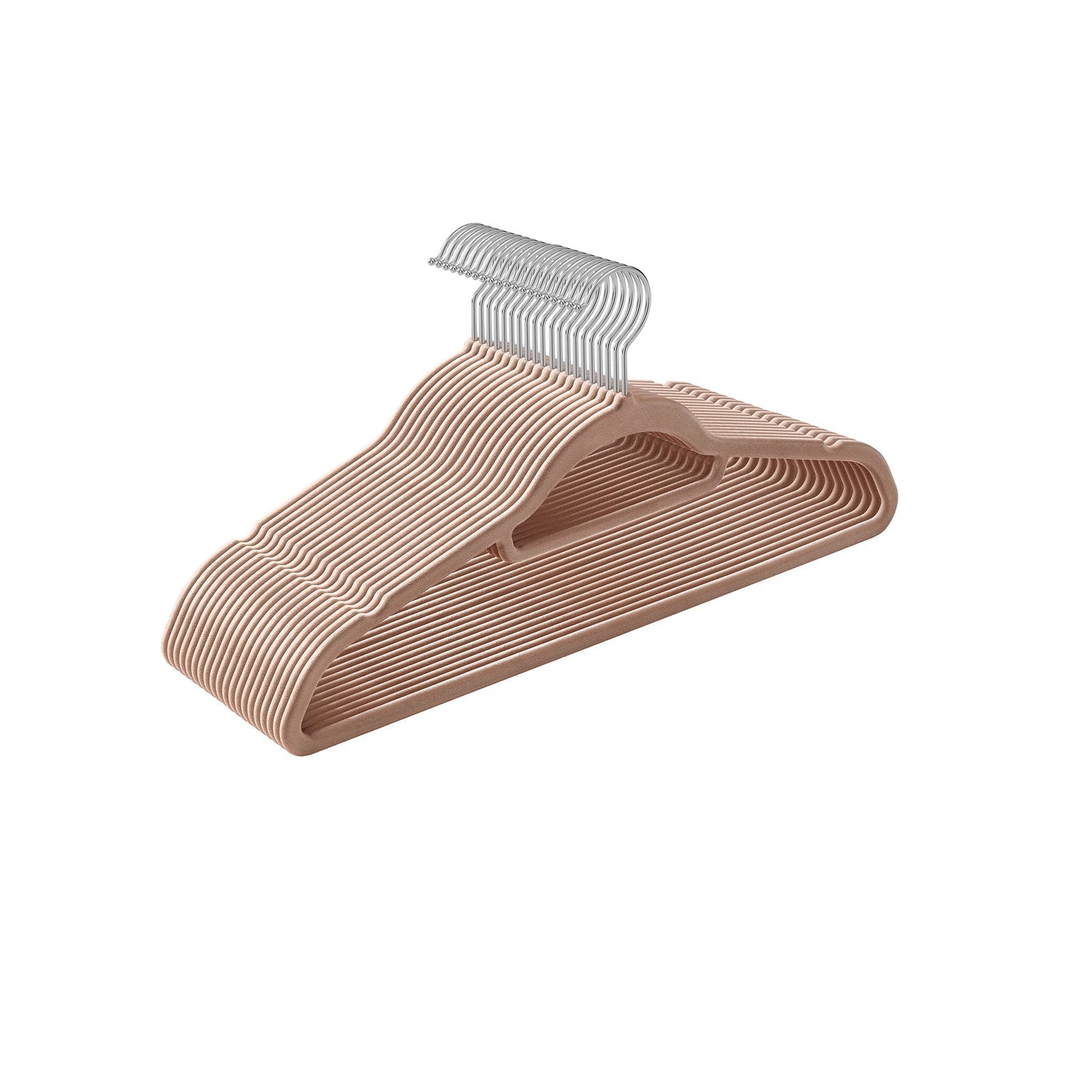 Bekleidungsbügel - Samt - Set von 20 - 0,6 cm dick - Weiß