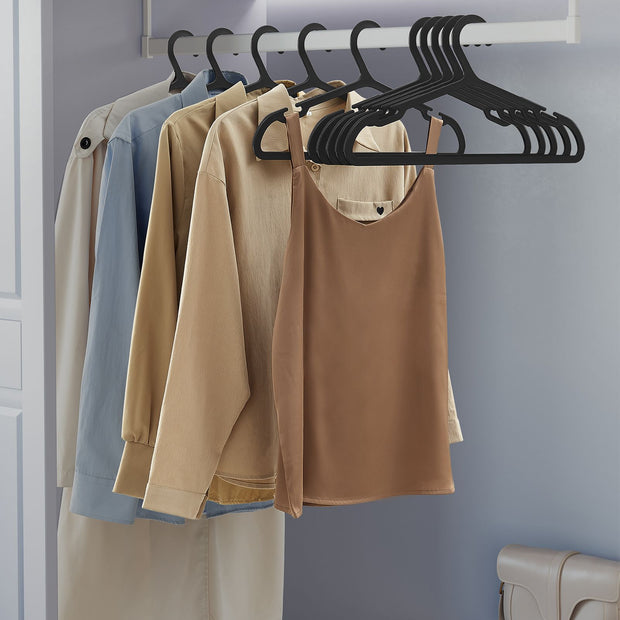 Kleidungsbügel Plastik -Set von 50 41,7 cm breitem Tintenschwarz