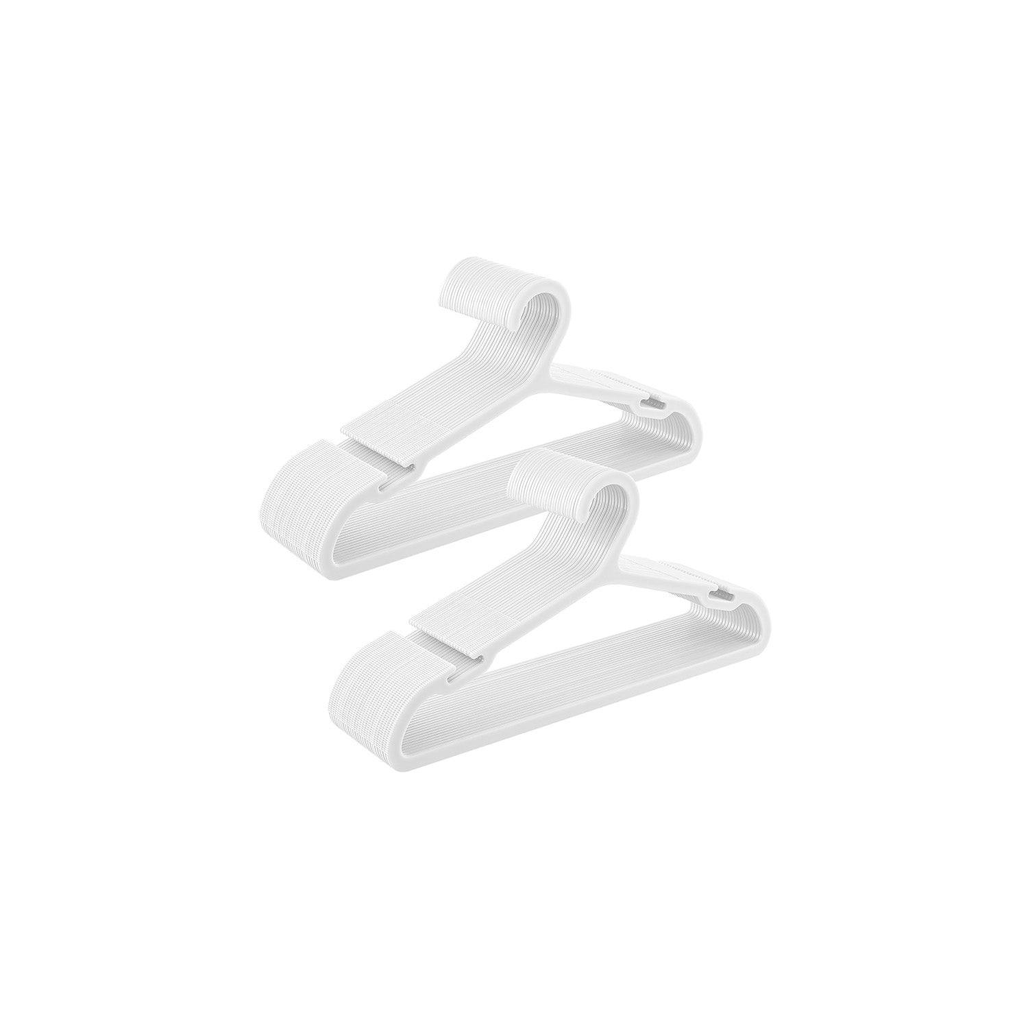 Kleidungsbügel Plastik -Set von 50 41,7 cm breitem Tintenschwarz