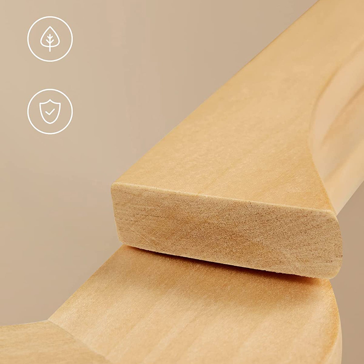 Holzkleiderbügel - Set von 20 - Massivholz - Anti -Slip - 360 ° rotierender Haken