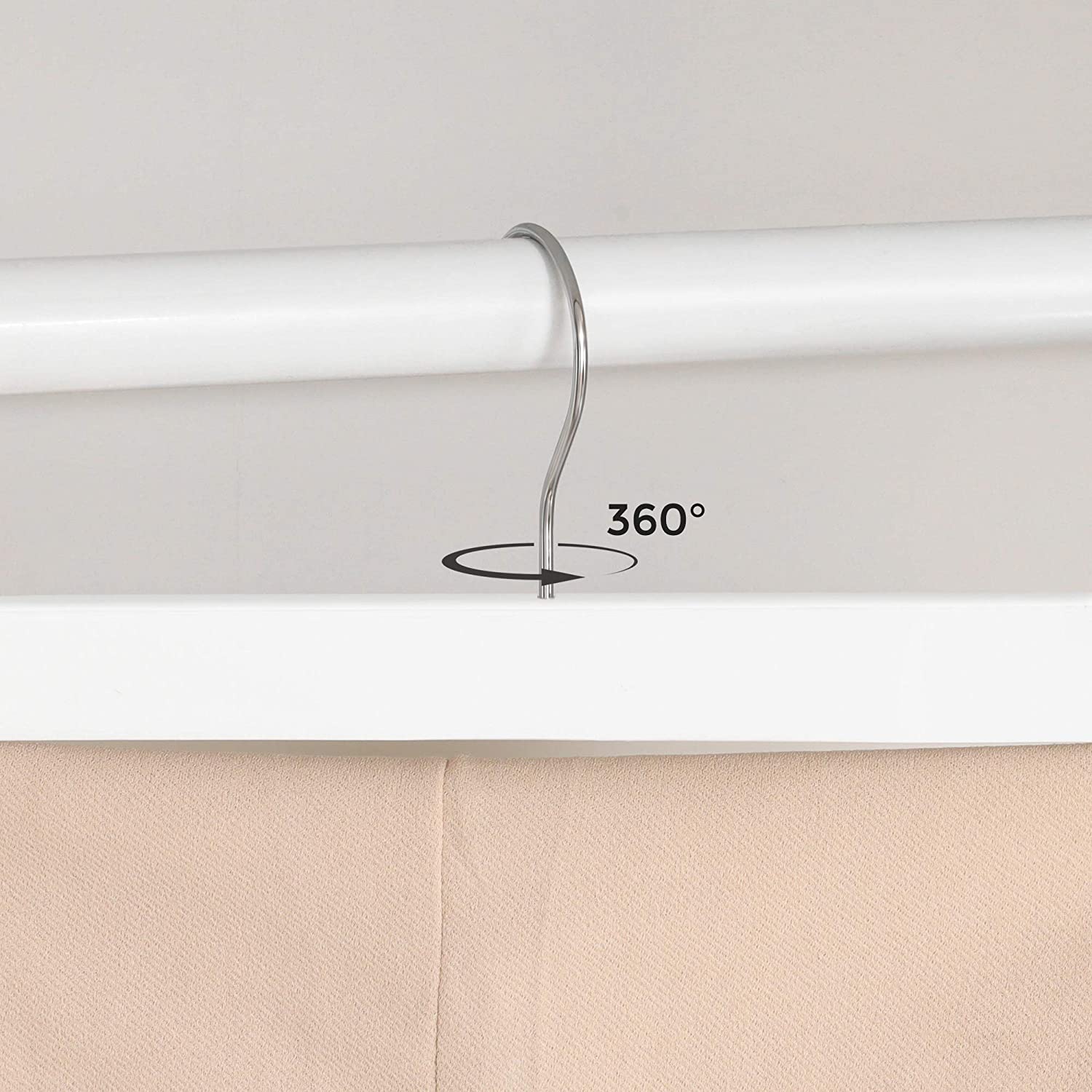 Hosenbügel - Set von 8 - mit Clips - Weiß