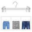 Hosenbügel - Set von 8 - mit Clips - Weiß