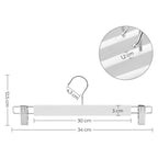 Hosenbügel - Set von 8 - mit Clips - Weiß