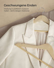 Houten Kledinghangers - Set van 48 - Met Schouderinkepingen - Broekstang - Naturel Beige