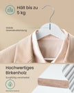 Houten Kledinghangers – Set van 50 – Berkenhout – 360° Draaibare Haak – Ruimtebesparend – Wit