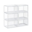 Schuhkartons - Set von 6 - Stapelbare Speicherboxen - 46,36 x 28 x 22 cm - transparent