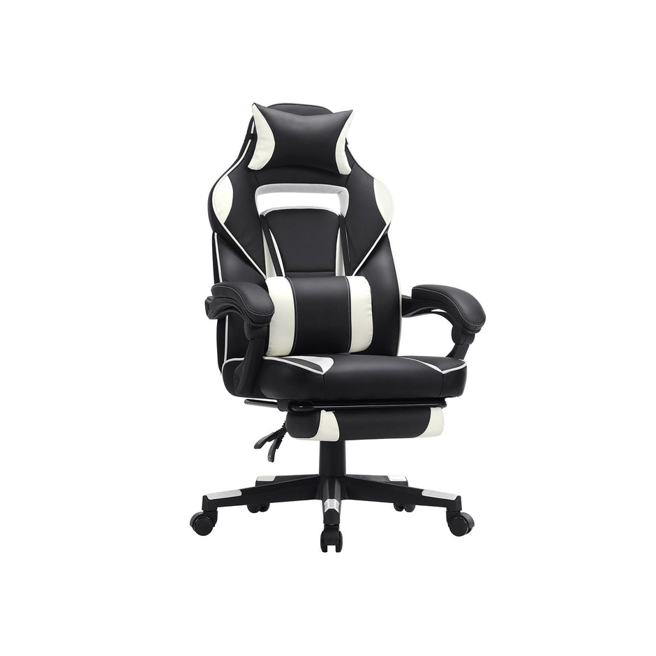 Spielstuhl - Gaming Office Chair mit Fußstütze - Schwarz/Rot