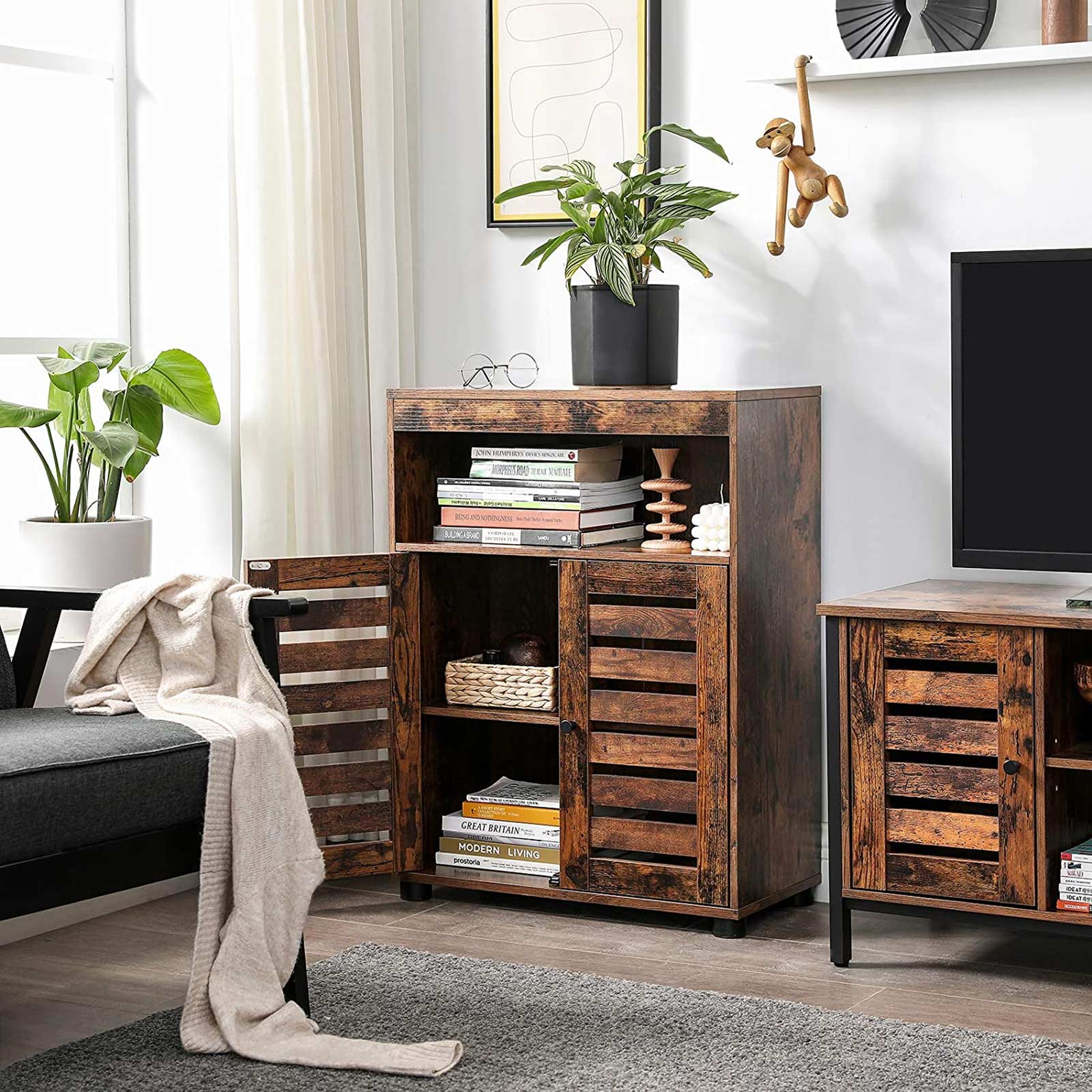 Lagerschrank - mit Lattentüren