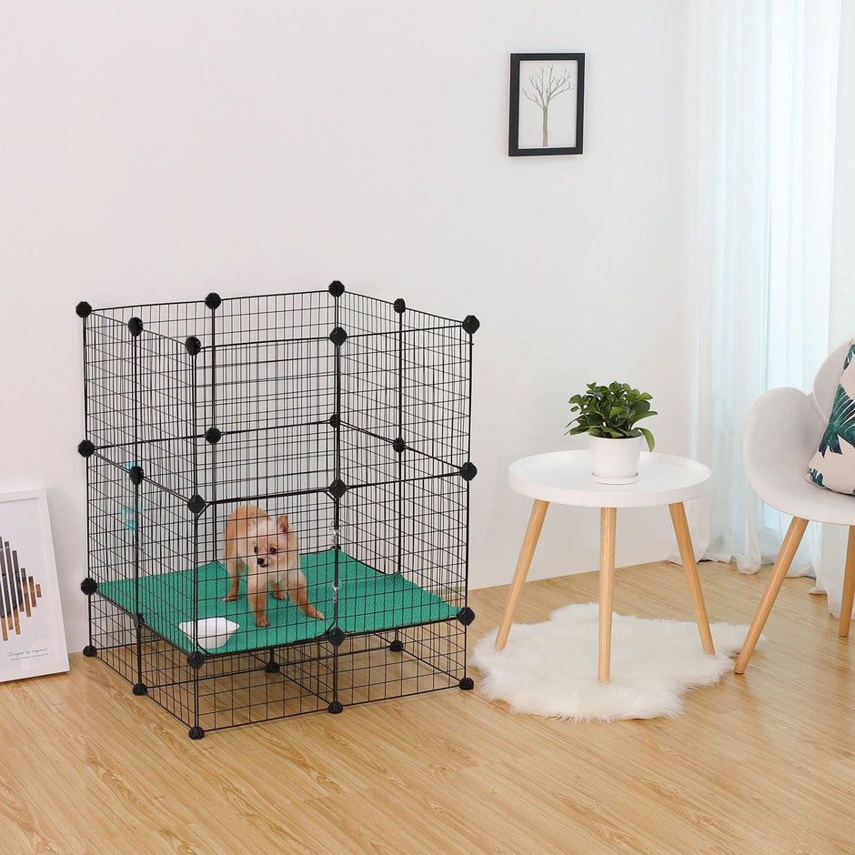 Hundekäfig - Haustierkäfig für Haustier - Schwarz