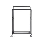 Kleidungsständer - Schwermetallstandard auf Rädern - bis zu 110 kg Ladungskapazität - Schwarz