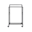 Kleidungsständer - Schwermetallstandard auf Rädern - bis zu 110 kg Ladungskapazität - Schwarz