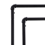 Kleidungsständer - Schwermetallstandard auf Rädern - bis zu 110 kg Ladungskapazität - Schwarz