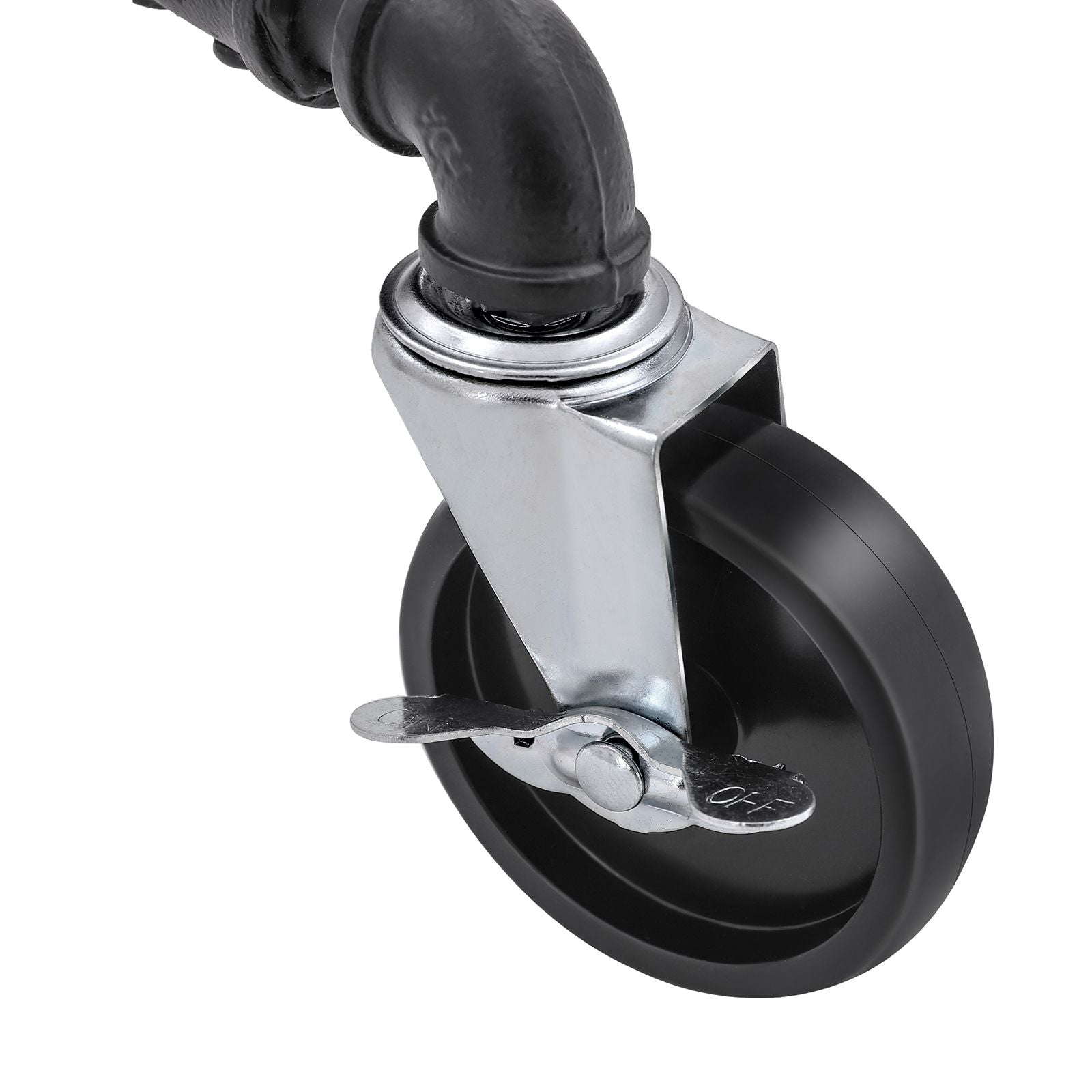 Kleidungsständer - Schwermetallstandard auf Rädern - bis zu 110 kg Ladungskapazität - Schwarz