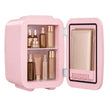 Mini-koelkast - Draagbaar met Koel- en Verwarmfunctie - 12V/230V - 4 L - Roze - 28 x 20,5 x 29,5 cm