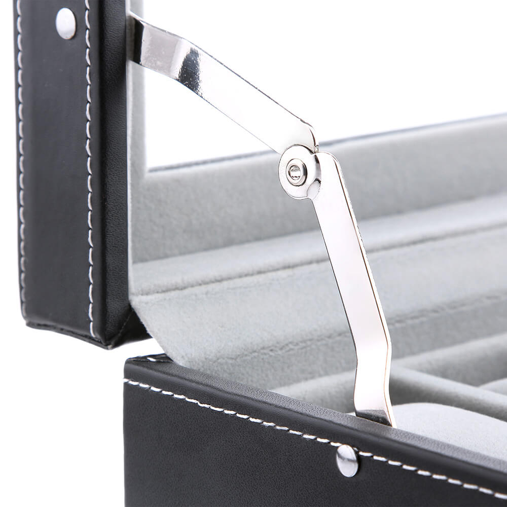 Watchbox - 20 Uhren - Glasdeckel - Schwarz