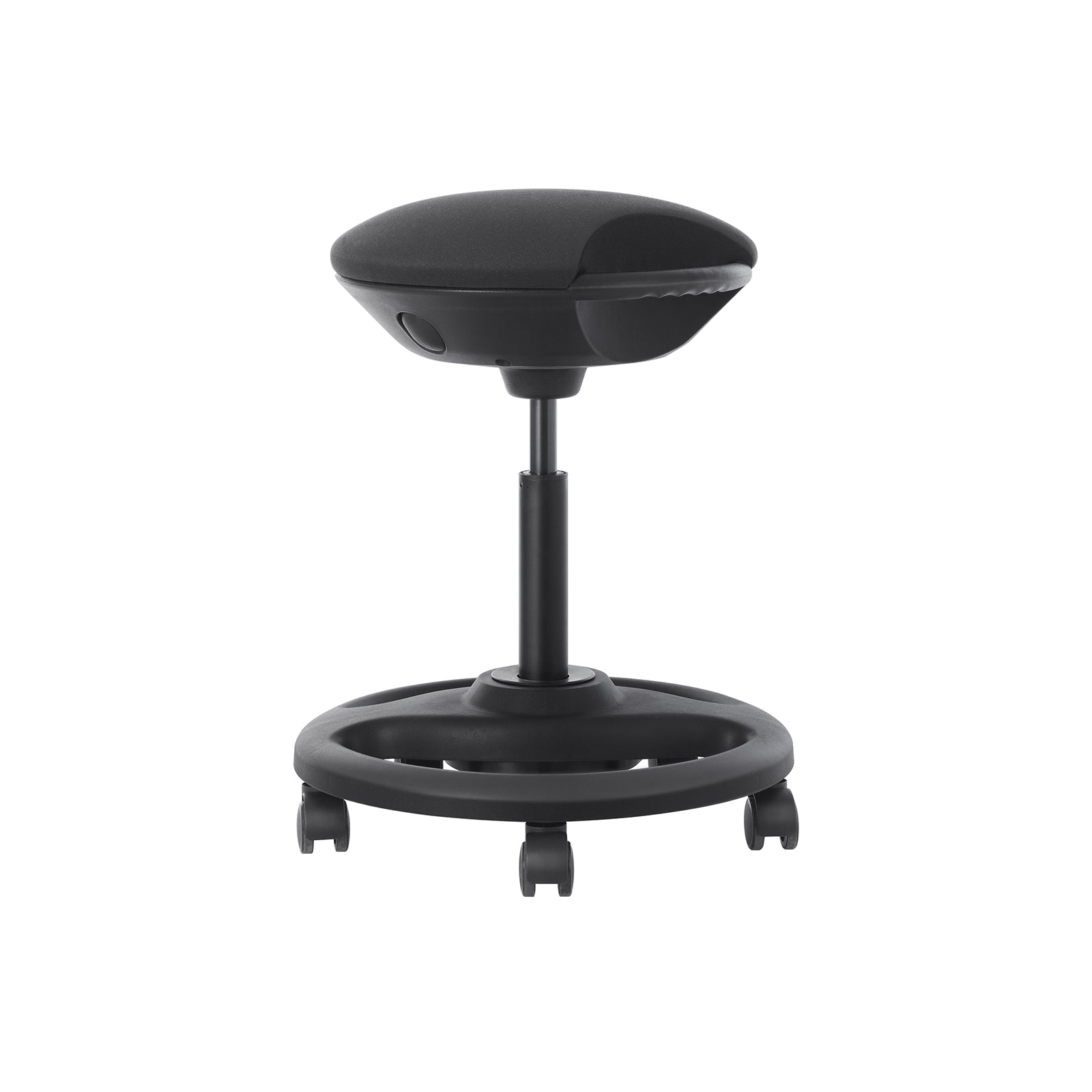 Werk Stuhl - Ergonomische Schwenkziele auf Rädern - Höhe einstellbar - Schwarz