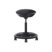 Werk Stuhl - Ergonomische Schwenkziele auf Rädern - Höhe einstellbar - Schwarz
