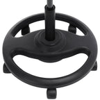 Werk Stuhl - Ergonomische Schwenkziele auf Rädern - Höhe einstellbar - Schwarz