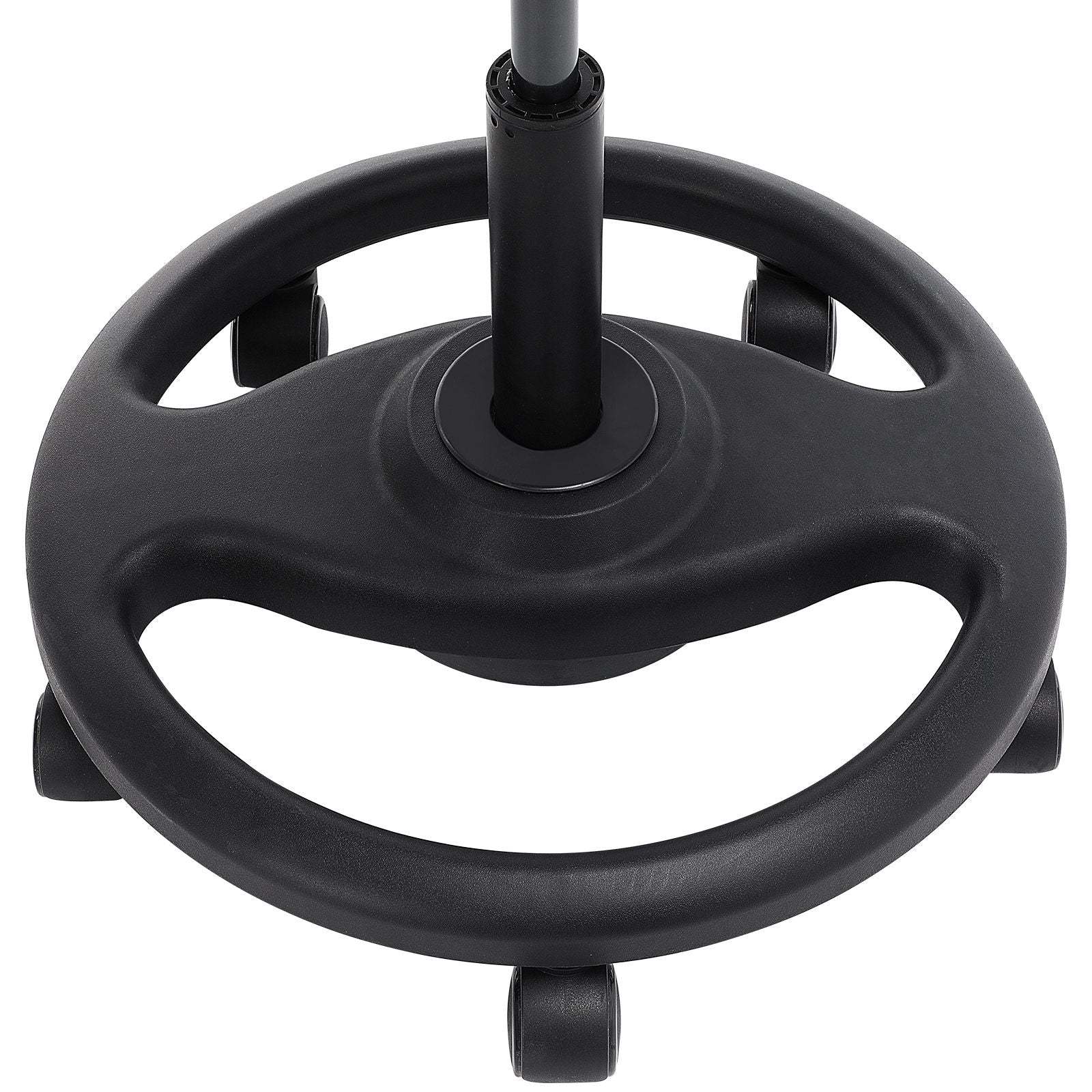 Werk Stuhl - Ergonomische Schwenkziele auf Rädern - Höhe einstellbar - Schwarz